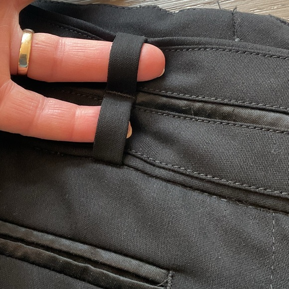 Cambio Elegant Black Wool Trouser  Pants with Satin trim. - Picture 7 of 11